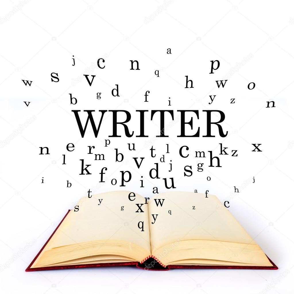 Depositphotos 84581498 stock photo writer word on the book